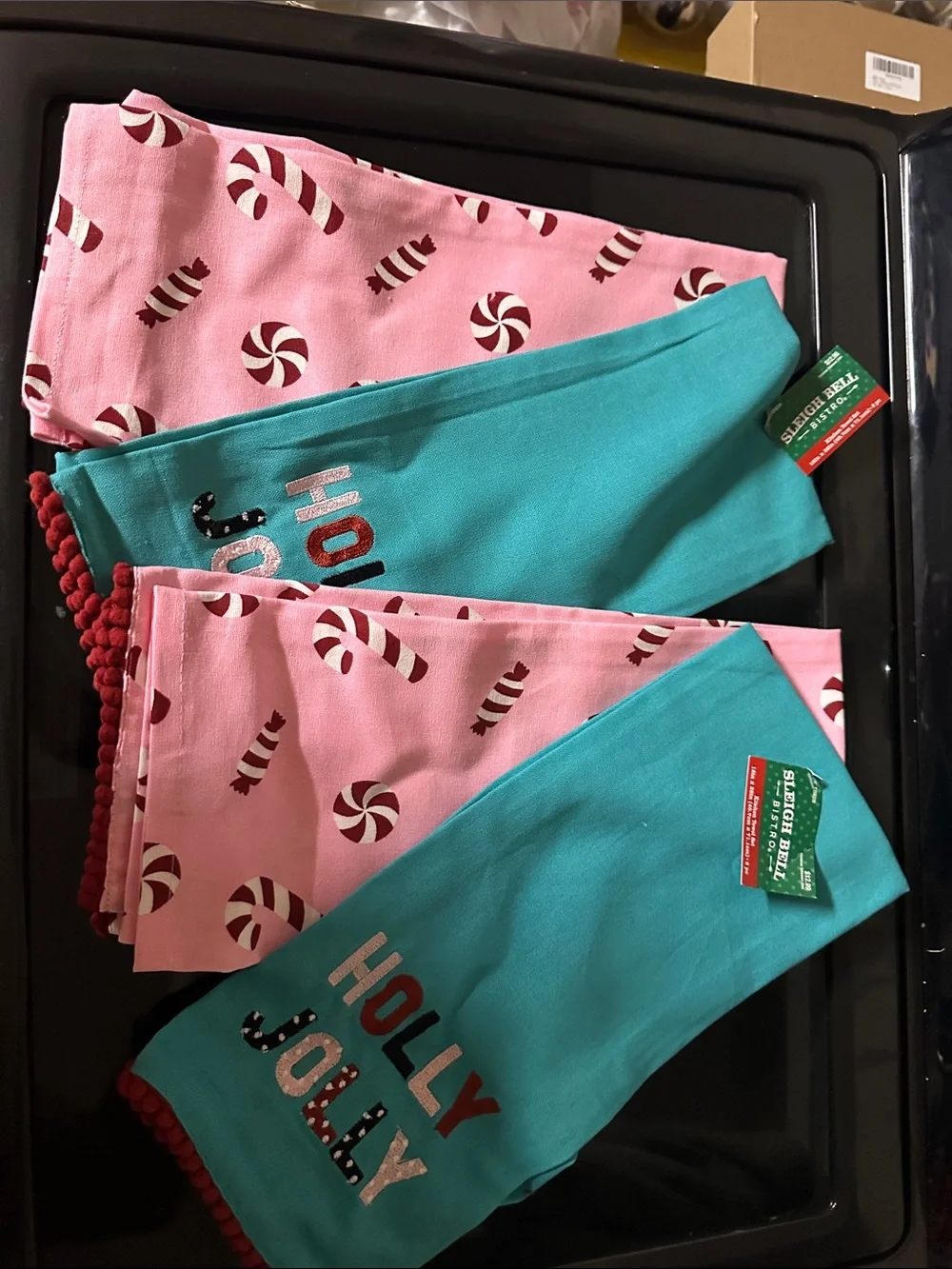 'Holly Jolly' Festive kitchen towel set